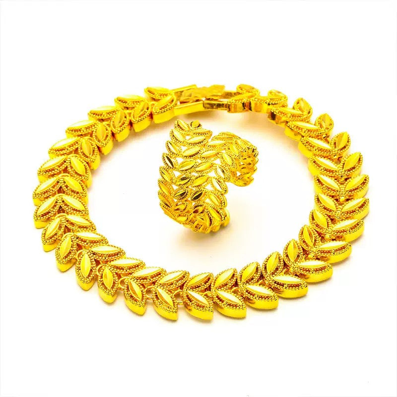 Delphine Bracelet Set | 24k Gold Plated