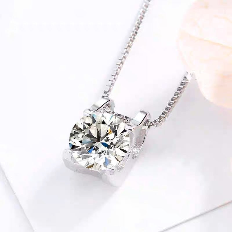 Moissanite diamond bull head pendant