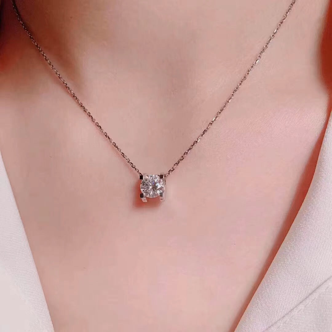 Moissanite diamond bull head pendant