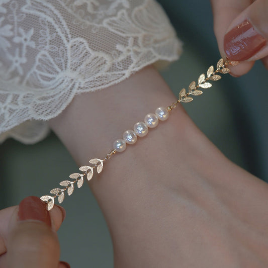 Ashleigh Pearl Bracelet | 18k Gold Plated