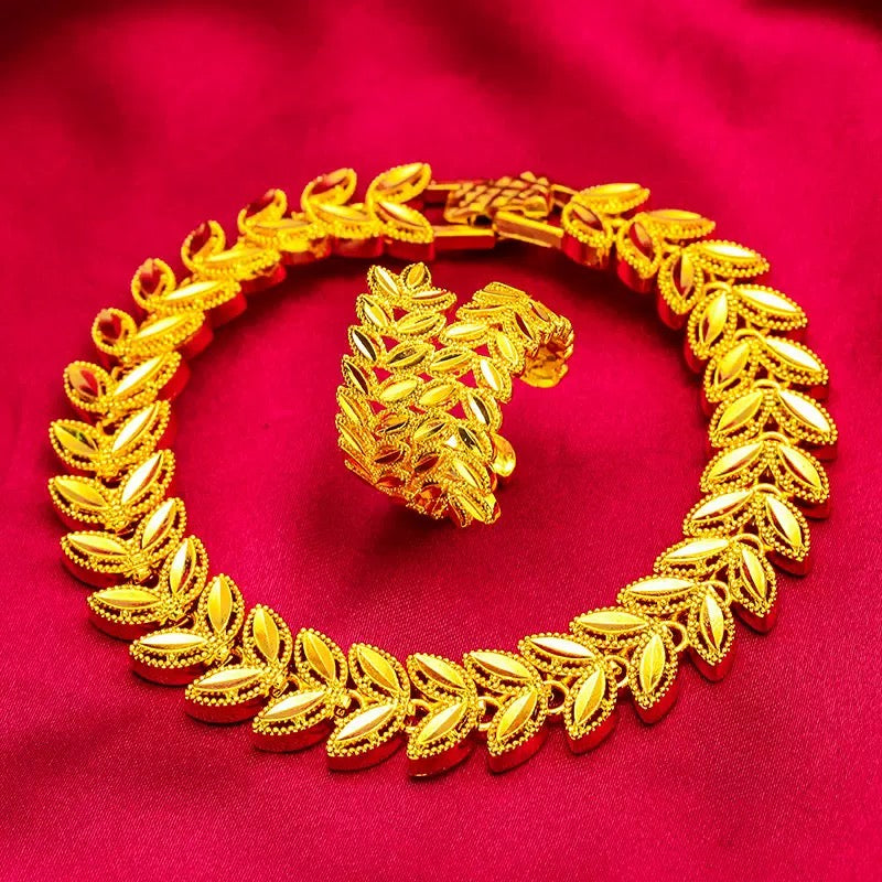Delphine Bracelet Set | 24k Gold Plated