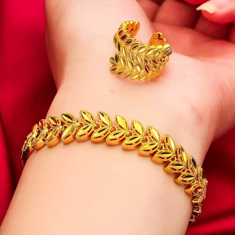 Delphine Bracelet Set | 24k Gold Plated