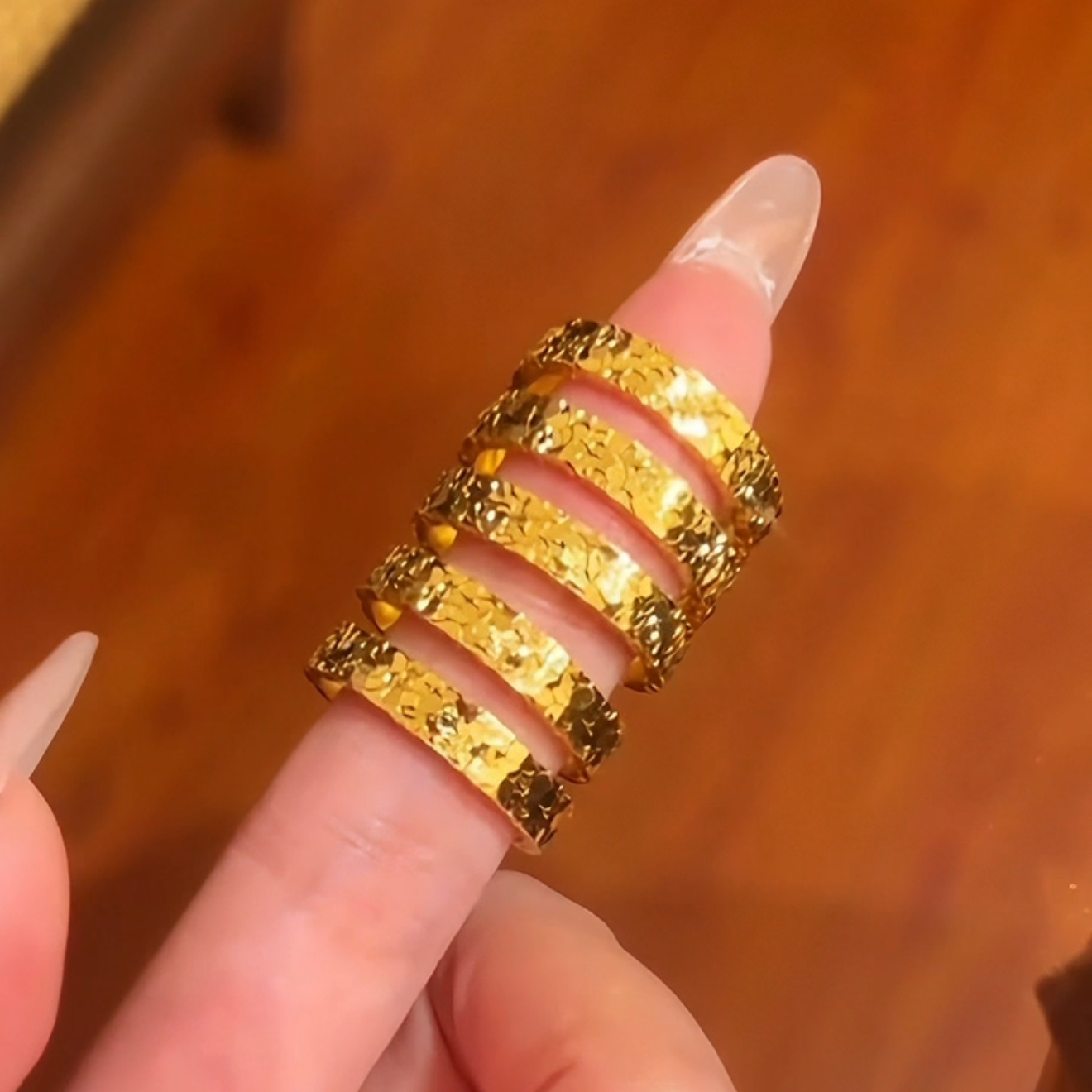 Reba Ring Set | 24k Gold Plated