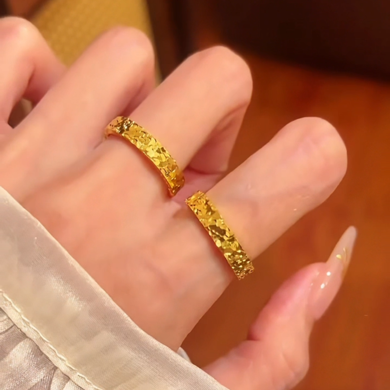 Reba Ring Set | 24k Gold Plated