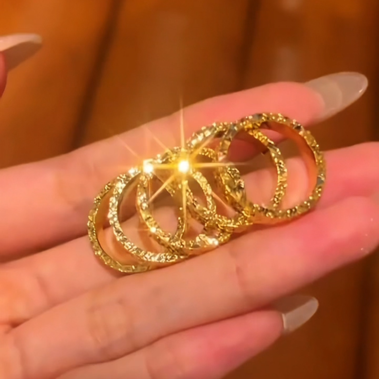 Reba Ring Set | 24k Gold Plated