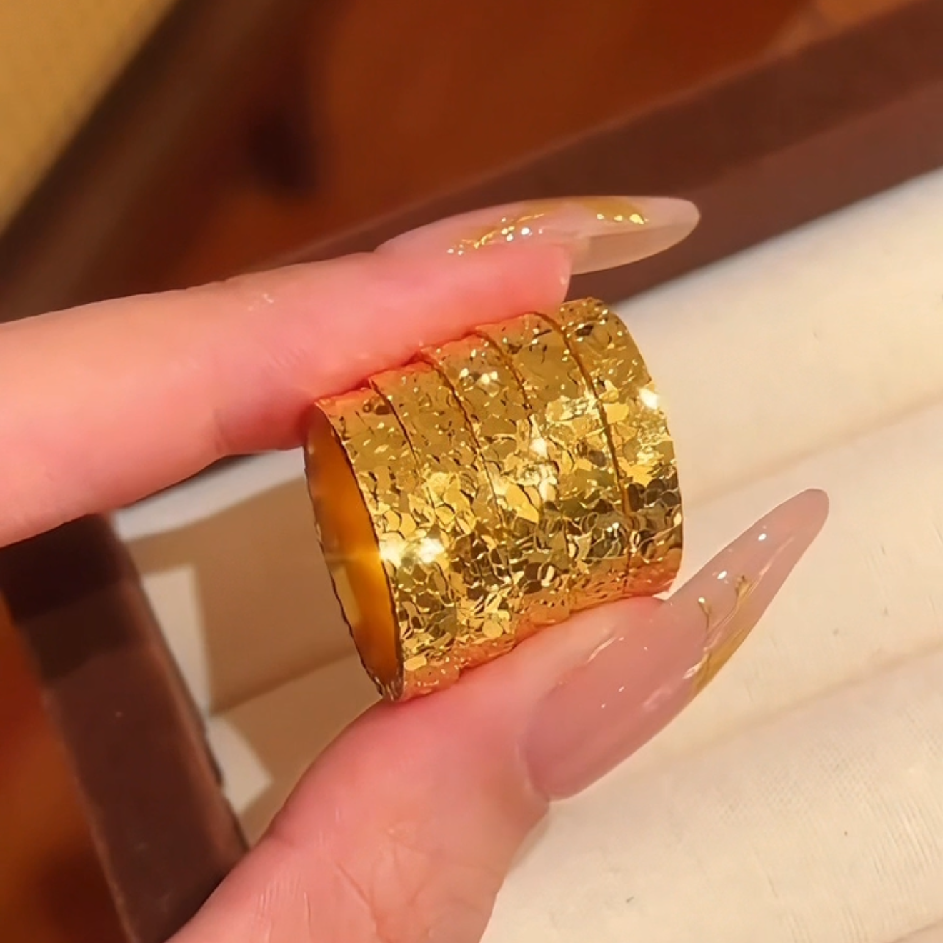 Reba Ring Set | 24k Gold Plated