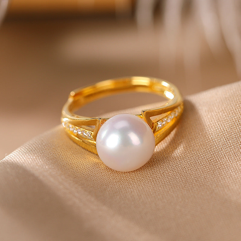 Romy Pearl Ring | 18k Gold Plated