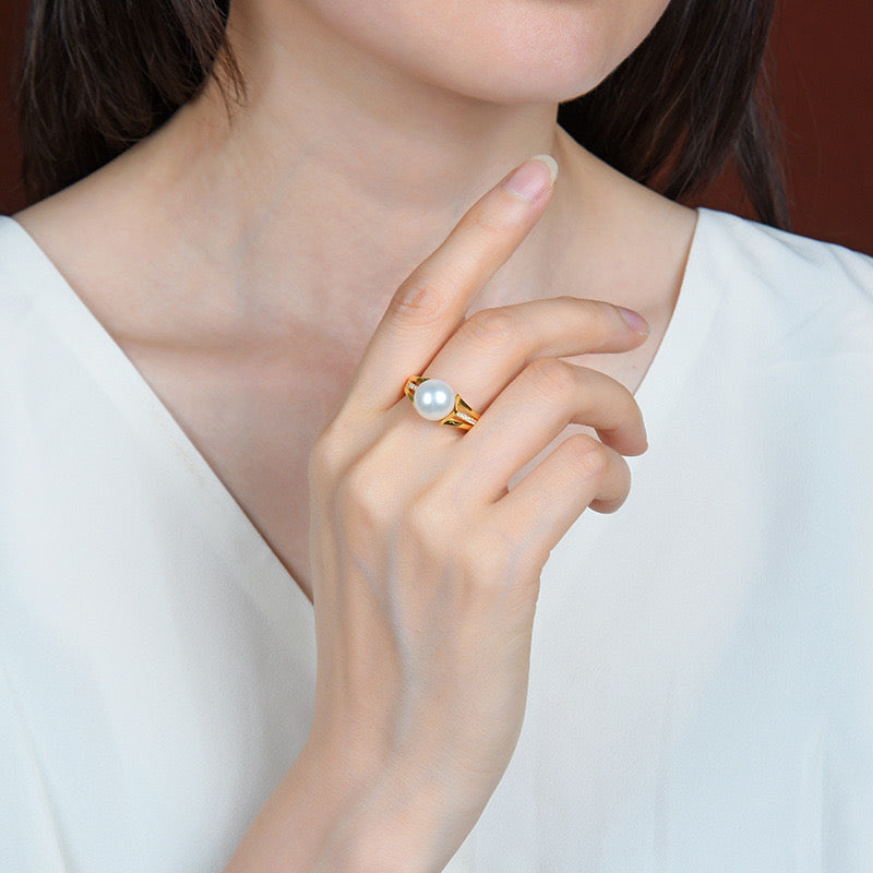 Romy Pearl Ring | 18k Gold Plated