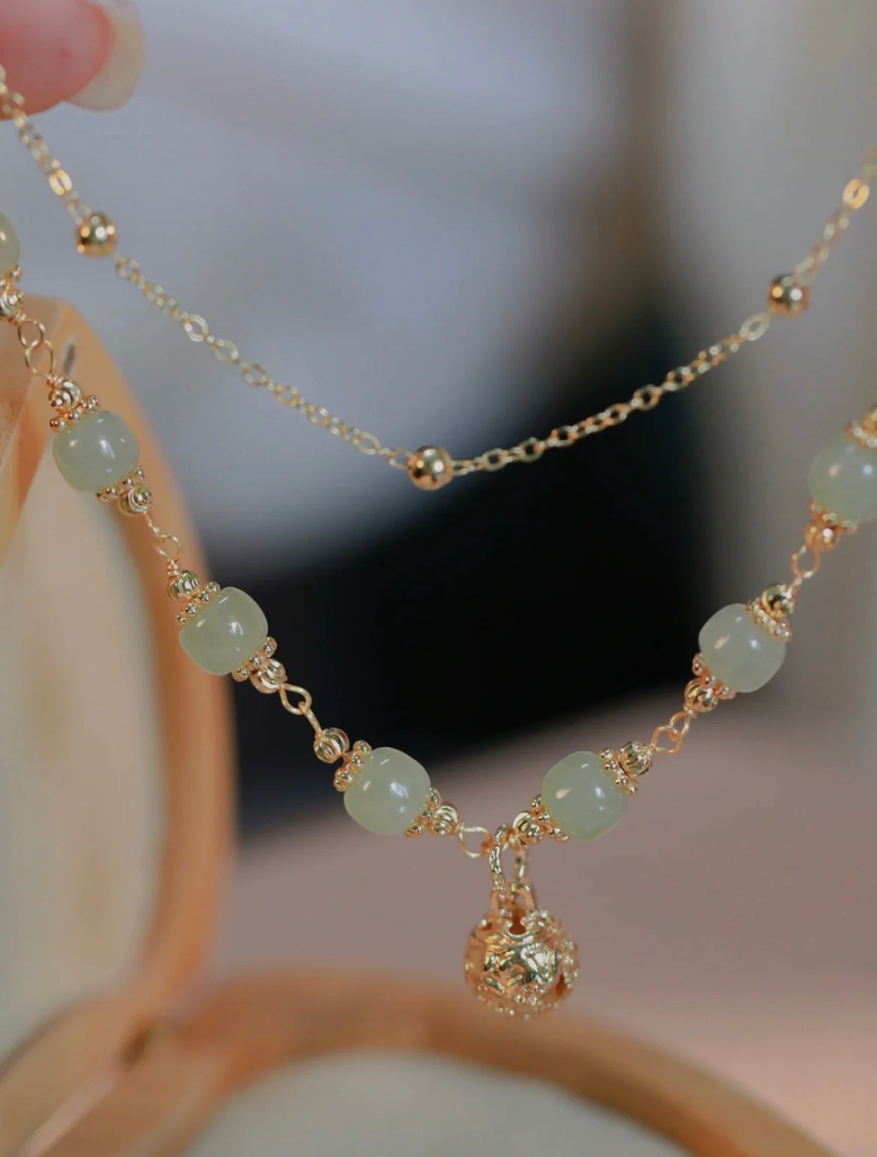 Natural Green Jade Luck and Protection Bracelet