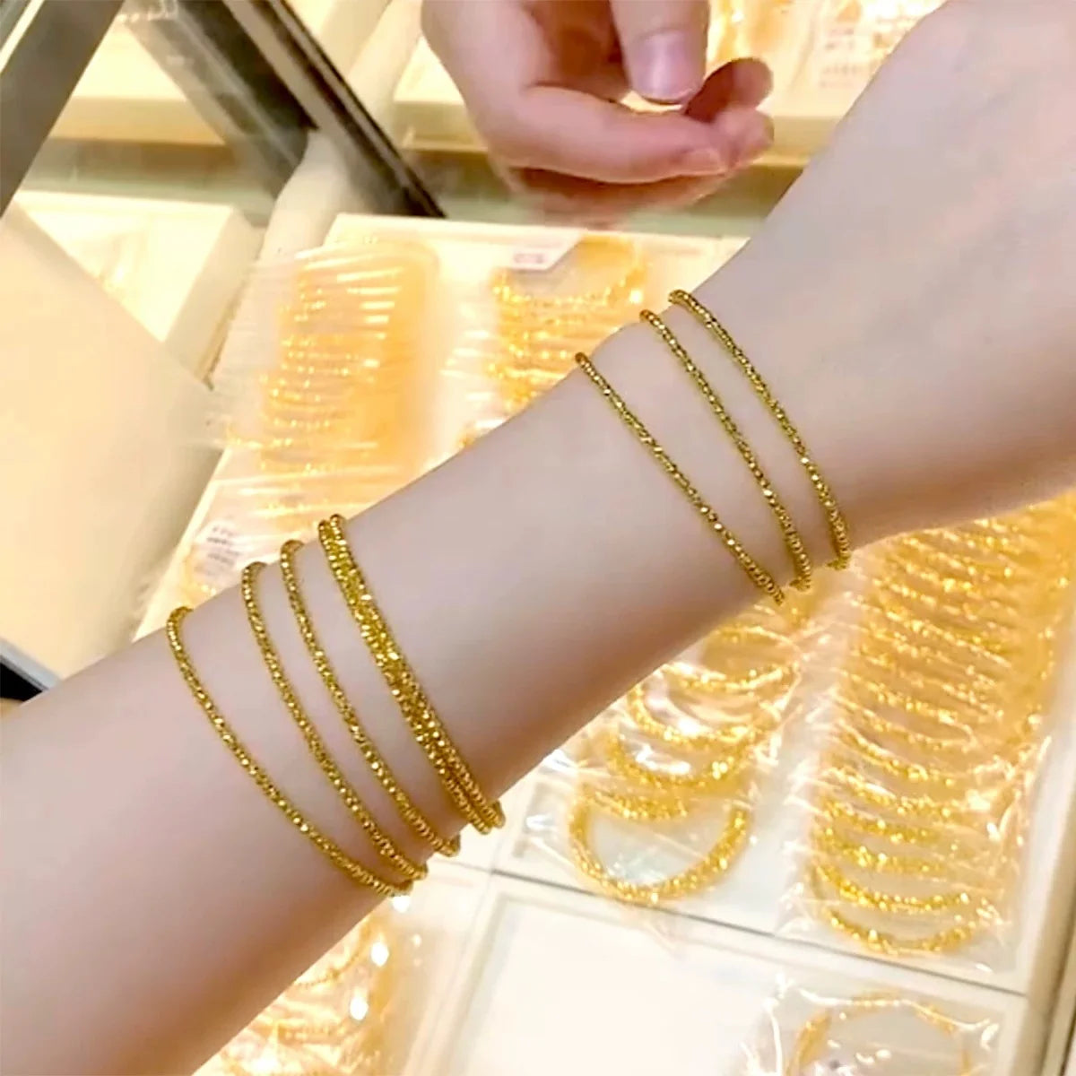 Ruthanne Bracelet Set | 24k Gold Plated