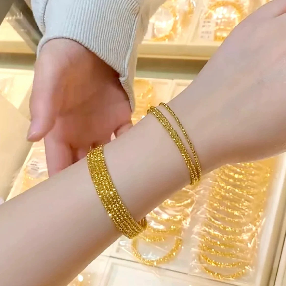 Ruthanne Bracelet Set | 24k Gold Plated