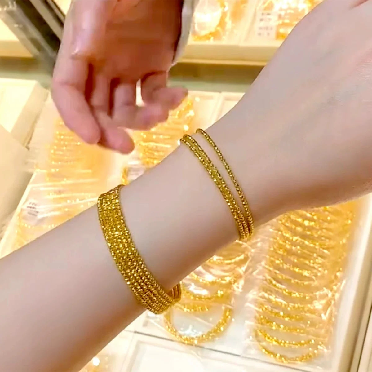 Ruthanne Bracelet Set | 24k Gold Plated