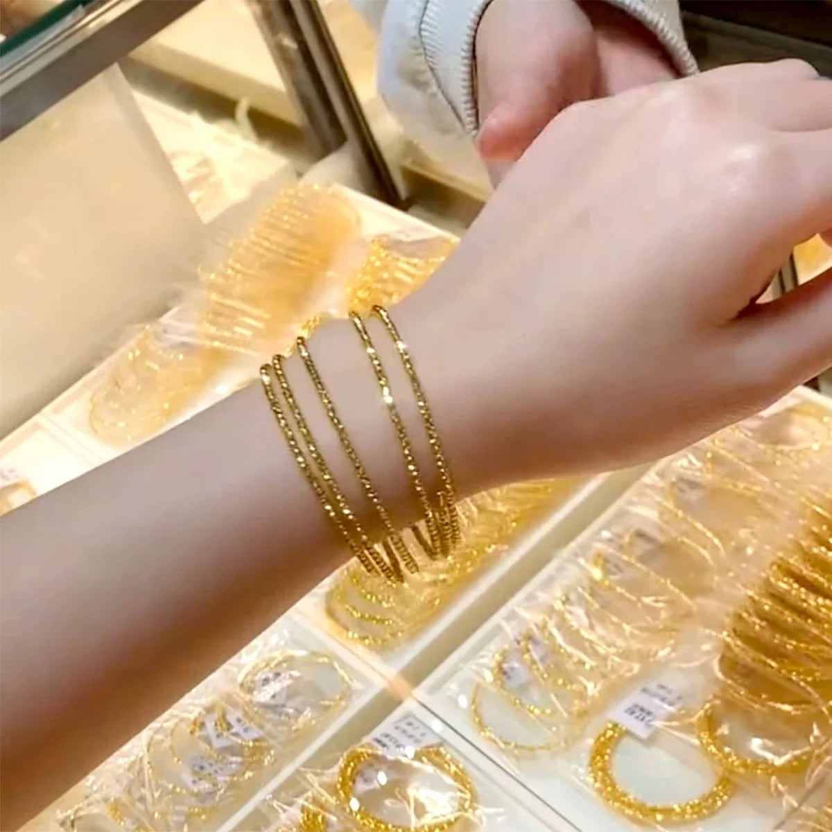 Ruthanne Bracelet Set | 24k Gold Plated