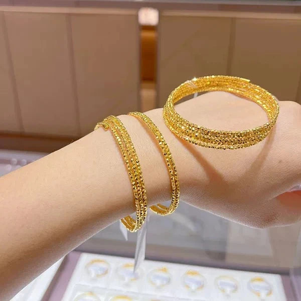 Ruthanne Bracelet Set | 24k Gold Plated