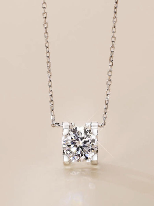 Moissanite diamond bull head pendant