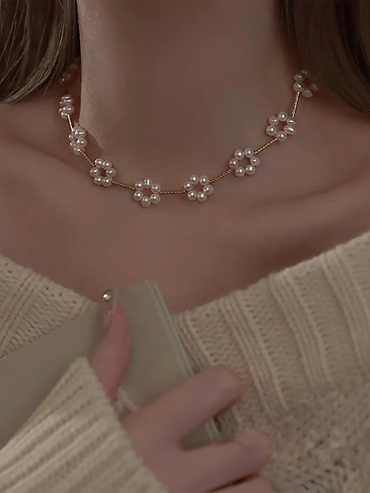 Telineah Pearl Necklace | 18k Gold Plated