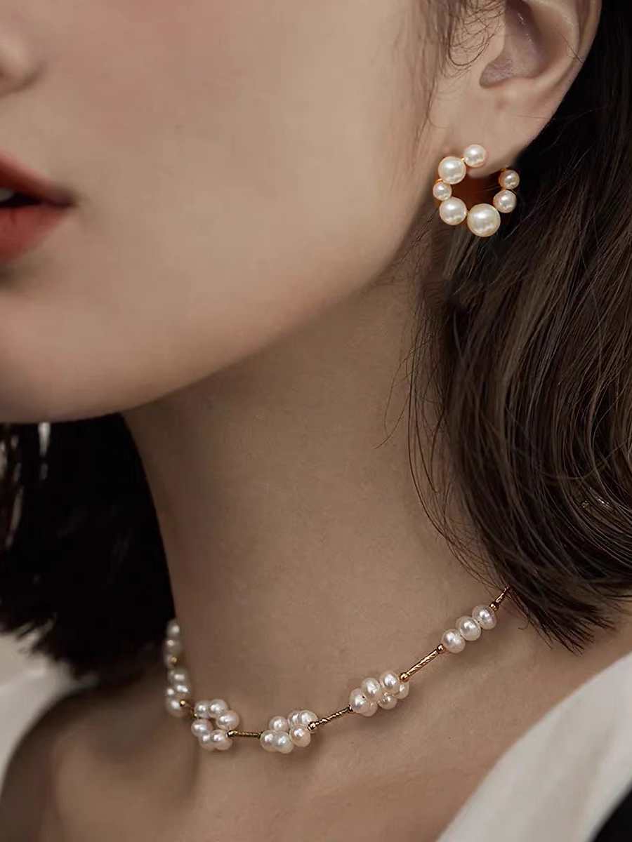Telineah Pearl Necklace | 18k Gold Plated