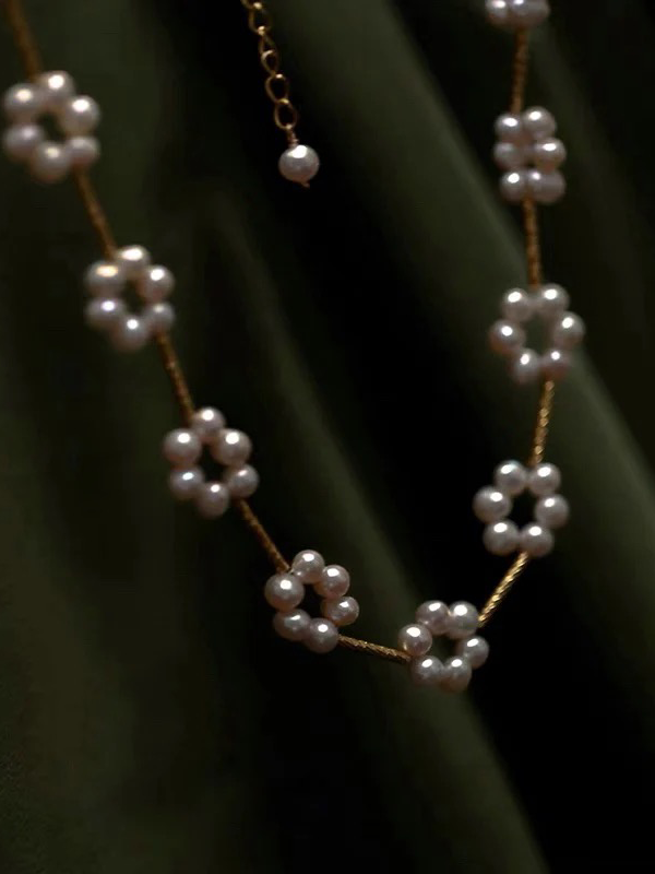 Telineah Pearl Necklace | 18k Gold Plated